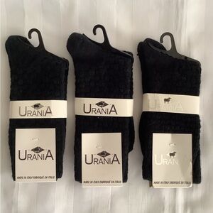 Three Pair Women’s Merino Wool Blend Socks - Made in Italy - NWT